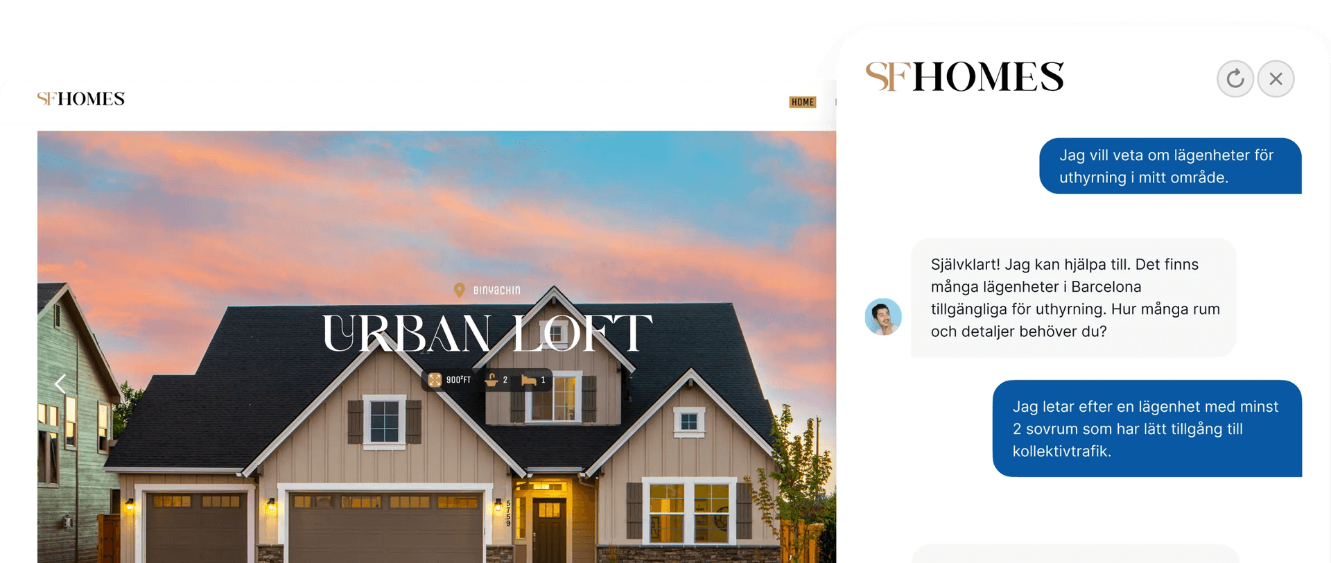 Intelligent AI-chattbot som tolkar kundernas frågor och ger relevanta svar i realtid.