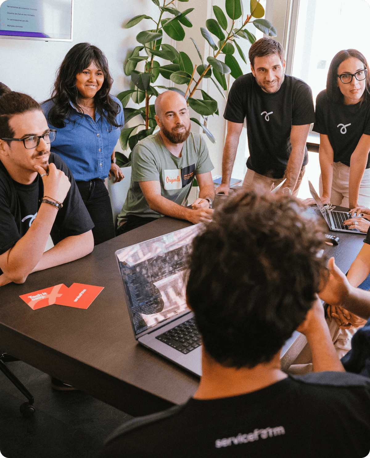 Visar en bild på några från Serviceforms team